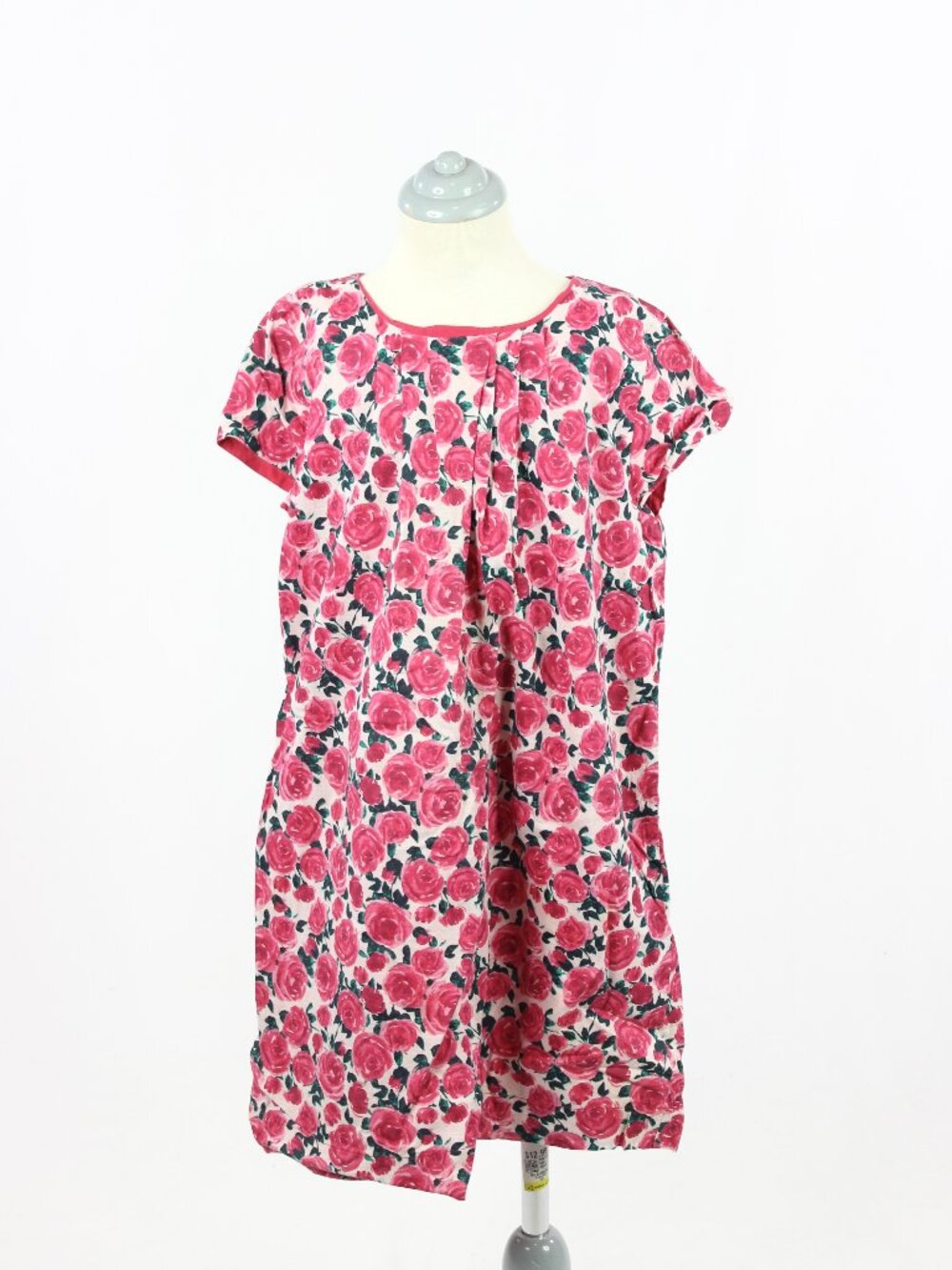Girls' SERGENT MAJOR Pink Rose Floral Cotton Voile A-Line Tent Dress, Size 10